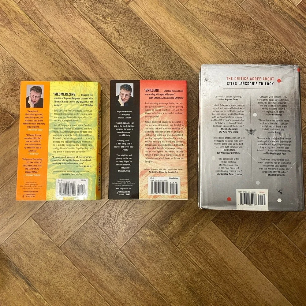 Lot of‎ 3 Dragon Tattoo Millennium Trilogy Stieg Larsson Books Mixed HC PB